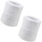 Vidillo Schweißbänder, Sport Wristbands Gelenkband 2 Pack, 4 Zoll Sport Schweißband Armband Weiche verdickte Baumwolle, für Tennis Gymnastik Fußball Basketball, Laufen Athletic Sports-Weiß