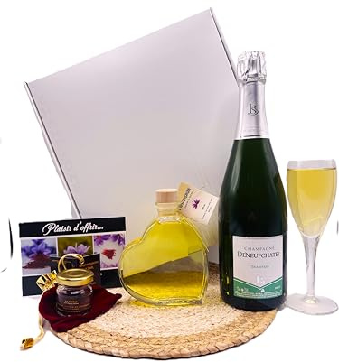 Coffret cadeau NOEL Champagne Brut 75cl - Liqueur Aphrodisiaque au Safran 20cl