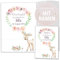 OLGS Personalisierbares U-Heft und Impfpasshüllen 3-teiliges Set Cute Boho Untersuchungsheft Hülle & Impfpasshülle mit Namen und Geburtsdatum (Uhefthüllen personalisiert, Reh)