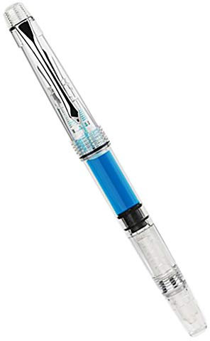 Lanxivi Penbbs 494 - Penna stilografica a stantuffo, pennino fine, trasparente, in confezione regalo