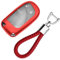 KASER Cover Guscio Chiave Silicone compatibile per Fiat Jeep Custodia in TPU adatto per Jeep Cherokee Renegade Fiat 500X Protezione Telecomando con Portachiavi (Rosso)
