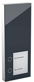 DoorLine Slim Colour: Anthracite by Telegärtner Elektronik l Clever Door Station l Makes TK-System/FRITZ!Box/Router into Door Intercom System I Expandable to Video Intercom System I