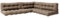 Vicco Palettenkissen Set Flocken, Outdoor Kissen, Stone, 7 Teile