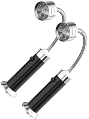 HEMOTON Grill Licht, 2 Stück Magnetische Grilllampe BBQ Licht Set Flexibel Grill Lampe Outdoor Grill Lichter Grillen Zubehör, Batteriebetrieben
