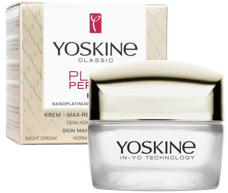 Yoskine Classic Platin Peptide Nachtcreme 50+ Anti-Aging Pflege für strahlende Haut 50ml