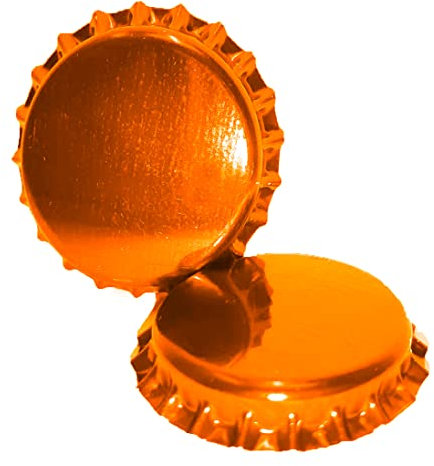 Crown Cap Bouchon de bouteille en métal (26 mm-doublure Daraform) Bouteille de bière maison – (Divers) (Orange, 300)
