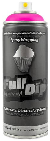AutoFullCar Full Dip Spray Fluor 400 ml | Vinilo líquido Aerosol Pintura Coche Moto Bici Llanta (Rosa Fluor)