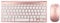 ciciglow Wireless Keyboard and Mouse Combo, 2.4G Slim Silent USB Keyboard Mouse 78 Keys Compact Computer Keyboard for Desktop, Computers, Mobile Devices, Tablet(Rose Gold)