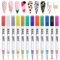 Gorvalin 12 Colour Nail Art Pens, 3D Nail Varnish Art Graffiti Painting Drawing Dotting Pens Nail Design Tool for Women Birthday Present