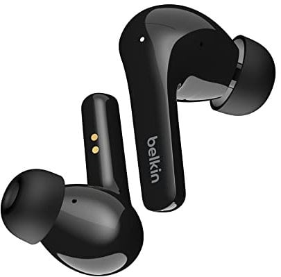Belkin SOUNDFORM Flow Auricolari Bluetooth true wireless con cancellazione attiva del rumore, Cuffie in-ear, IPX5, 31 ore di riproduzione, per iPhone, Galaxy, Pixel - Nero, One Size, AUC006