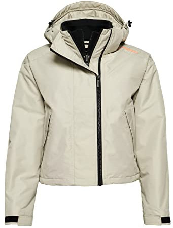 Superdry Damen SD-Windcheater Jacke Weidengrau Raster 44