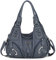ADITAM Damen Handtasche PU Weiches Leder Hobo Schultertasche Tragetasche Große Kapazität Shopping Umhängetasche Top-Griff Taschen mit Reißverschluss Double The Comfort