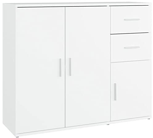 vidaXL Credenza Bianca 91x29,5x75 cm in Legno Multistrato