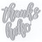 DzIxY Thanks Hello Words Metal Cutting Dies for Card Making Kit Embossing Paper Die Cuts Scrapbook Machine Stencils Storage Pockets Supplies