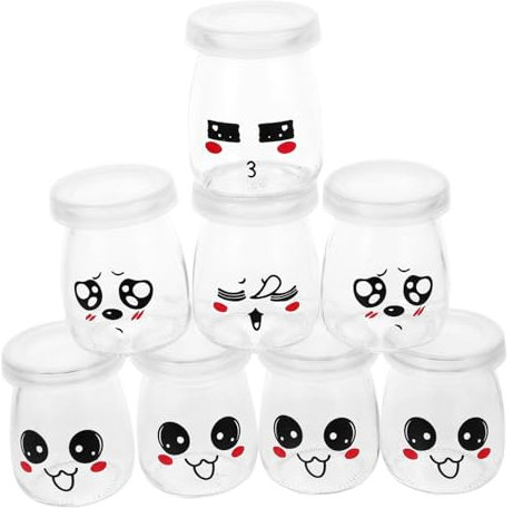 CALLARON Bouteilles En Verre Et Couvercles De Pots De Yaourt Pour Garçons Et Filles