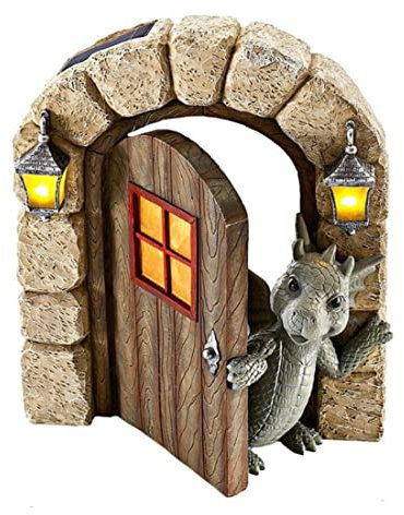 VONGLYHOO Courtyard Dinosaur Sculpture Garden Dinosaur Wall Decor Fairy for Tree Open the Window Dragon Ornament Garden Wall Decorations Decorations Fairy Ornaments Outdoor