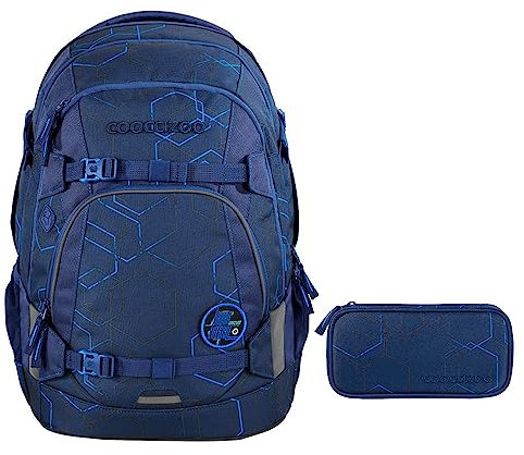 coocazoo MATE Schulrucksack-Set 2tlg inkl. Schlamperbox (Blue Motion)
