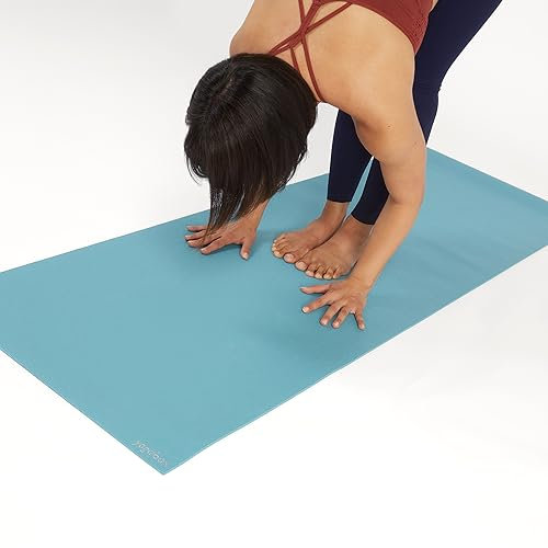 Yogabox Studio Yogamatte PREMIUM - 200 cm x 80 cm x 4.5 mm (LxBxH) - Fitnessmatte, Pilatesmatte, Gymnastikmatte - OEKO TEX 100 P1 - Made in Germany, aqua