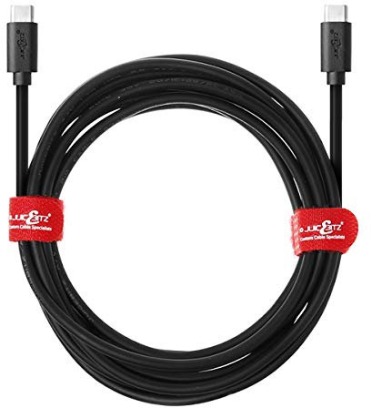 JuicEBitz Phone Charger Cable, USB C to USB C Cable 5m, USB Cable, 480mbps, Fast Charger USB C Compatible with Samsung Galaxy, Google Pixel, iPad, LG, Huawei, iPhone 15 + More, Black
