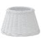 vidaXL Pantalla para lámpara Mimbre Blanco Ø50x30 cm