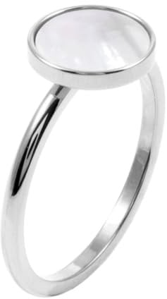 Happiness Boutique Zierlicher Ring Mit Kreis | Minimalistischer Edelstahlschmuck in Pastellfarbe | Wasserfester Schmuck in Gold - Rosegold, Silber