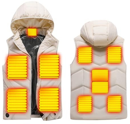 Battnot 2023 Beheizbare Weste Herren Damen, Beheizte Weste Jacke Heizweste USB Lade ärmellos Jacke Mit Heizung Heizweste, Winter Warme Beheizte Weste Wärmeweste für Outdoor Motorrad Angeln