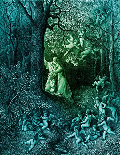 SYlale Wandkunst Bilder Poster Wandkunst Ölgemälde Orlando Furioso von Gustave Dore für Wanddekoration 60x90cm