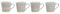 Home ESPRIT Ensemble de tasses à café blanc beige grès 4 pièces 180 ml
