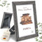 Bilderrahmen, Aufsteller, Photo Frame [Holzoptik] Foto-Rahmen Wand Für deine gemütliche Wohlfühloase im Landhausstil | Holzrahmen, Passepartout, Picture, Puzzlerahmen, Wanddeko(21x29,7cm DIN A4)