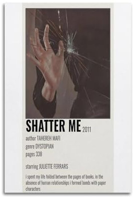 Terp Shatter Me Poster, Wandkunst, Poster, Geschenk für Freunde, Schlafzimmer, Wohnzimmer, Dekoration, modern, ästhetisch, ungerahmt, 30 x 45 cm