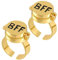 cailiya 2 Stück Beste Freunde für Immer Ringe,Ringes Symbol Of Friendship,Süßes BFF Ring Offene Kappe Ringes,Erinnerungsgeschenk für Die Beste Freundin