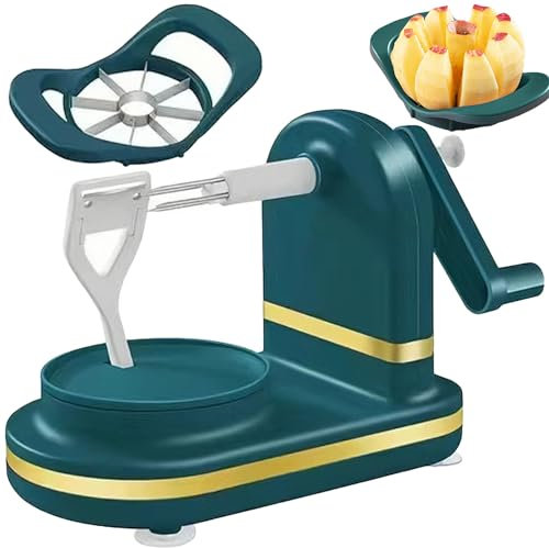 JYEVERC Home Essentials Multi-Fruit Peeler 2.0, Pelapatate Multiplo, Sbucciatrice Rotativa Veloce, Pelapatate a Manovella, Professionale Sbuccia Mele con Manovella, for Frutta e Verdura
