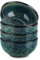 vancasso STARRY Juego de 4 Cuencos de Cereales 720 ml, Esmaltado Reactivo in Gres, Cuencos de Sopa de 14.9 cm, Juego de Tazones para Desayuno, Pasta, Ramen, Lavavajillas y Microondas, Vintage Verde