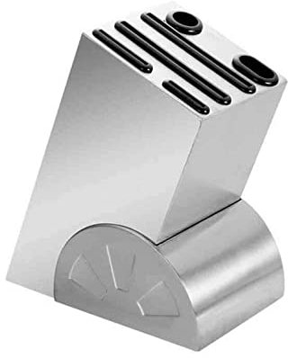 ISCBAFYX Knife Block Stainless Steel Kitchen Knife Stand Knife Holder Block Scissor Slot Storage Rack Knife Kitchen Accessorie for Kitchen