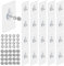 zrfgbxim 20 Piezas Ganchos Adhesivos, Cuelga Cuadros Sin Clavos, Tornillos Clavos Adhesivos para Colgar Cuadros, Ganchos Autoadhesivos Transparentes para Colgar Reloj, Foto, Cuadros (8MM)