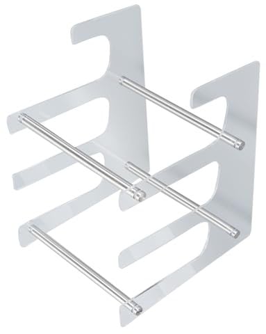 Cyrank Acrylic Keyboard Display Stand, 3 Tier Mechanical Keyboard Stand Gaming Keyboard Display Rack Acrylic Keyboard Holder for Home(Clear)