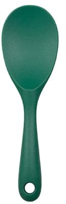 Silicone Cooking Spatulas - Comfortable Grip Silicone Cooking Utensils Set| Non Stick Kitchen Silicone Spatula| Flexible Soft Kitchen Accessories for Cooking, Mixing, Dark Green Rice Spoon