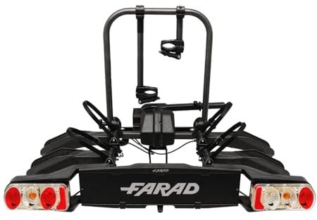 FARAD Porte-vélo pour Crochet de remorquage Susa pour vélo Aussi E-Bike et Fat-Bike (2 vélos), Noir