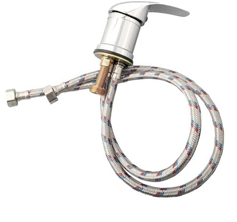 Mixer Taps Sprayer Set, Hairdressing Salon Basin Handheld Shower Head Sink Tap, Backwash Mixer Tap Faucet, Zinc Alloy Barber Shop Shampoo Bed Faucet Set, Hot And Cold Water Control(A)