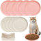 10 Stück Katzennapf,Katzenschüssel,Katzennapf Flach,Fressnapf Katze Futternapf,Runden Katzenteller,Fressnapf Katze,Bunt Katzenfutter Napfset,Cat Plate für Kätzchen und kurzbeinige Katzen