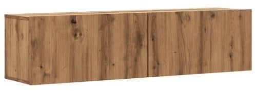 vidaXL TV-Wandschrank Artisan-Eiche 120x30x30 cm Holzwerkstoff, HiFi-Schrank, TV-Konsole, TV-Möbel, Medienschrank, Stereoschrank, Schlafzimmerschrank