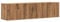 vidaXL TV-Wandschrank Artisan-Eiche 120x30x30 cm Holzwerkstoff, HiFi-Schrank, TV-Konsole, TV-Möbel, Medienschrank, Stereoschrank, Schlafzimmerschrank