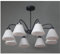 OISE ART STORE Trade Shop - Lampadario Moderno A 8 Bracci Coppe in Vetro Lampada A Sospensione Luci E27 00859 -