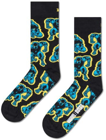 Happy Socks MARVEL™ AVENGERS BLACK PANTHER SOCK (DE/NL/SE/PL, Numerisch, 36, 40, Regular, Regular, mehrfarbig)