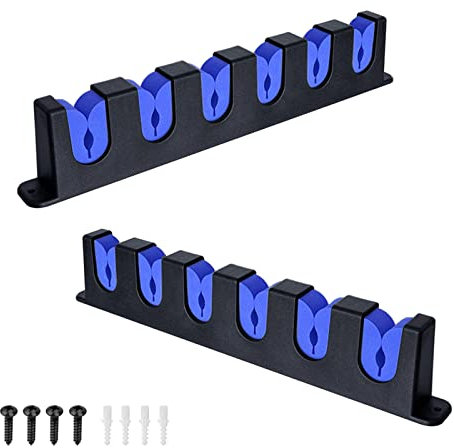 YUXITA Portabanna da pesca a parete porta canna da pesca orizzontale a 6 canne per garage