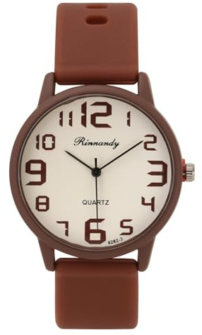 JSDDE Unisex Armbanduhr mit silikonarmband Analog Quarzuhr Arabische Ziffer Uhr Sportuhr für Damen Herren