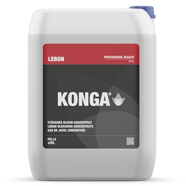 Konga Eau de Javel professionnelle - Concentré de chlore liquide pour un linge blanc éclatant (20 l)
