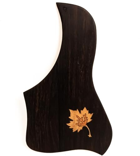 Premium Massivholz Palisander Akustikgitarre Schlagbrett – Für Taylor Gitarren Kratzplatte mit Echtem Abalone-Muschel-Einlegewerk, selbstklebend mit 3M-Rückseite, 27 einzigartige Muster & mehrere