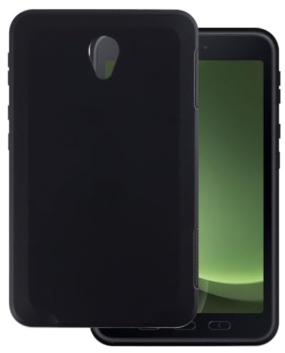 Tablet Case for Galaxy Tab Active 5 5G LTE-5G - Black | 8 2024 Flexible Shockproof Back Cover with Raised Edges, Anti-Scratch Thin Fit Protective Bumper