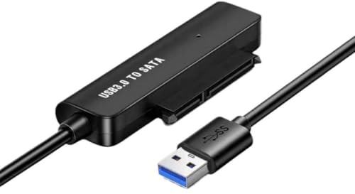 HCUSR USB 3.0 to SATA Adapter for 2.5/3.5 Inch HDD SSD, 5Gbps High-Speed Data Transfer Tool with UASP, Support 6TB, External Hard Drive Dock Converter for PC, Mac, PS4, TV